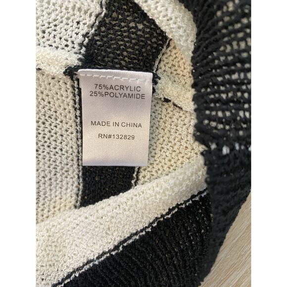 Superdown Adrianna Knit Sweater Black & White Striped From Revolve - Picture 6 of 9